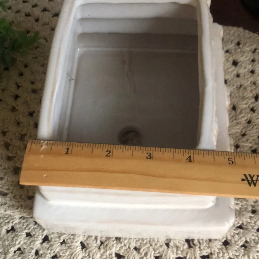 Stack of Vintage Suitcases Ceramic Planter Pot